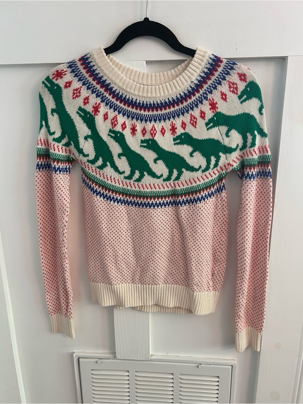 ModCloth Rawr Ambition Dinosaur fairisle Sweater